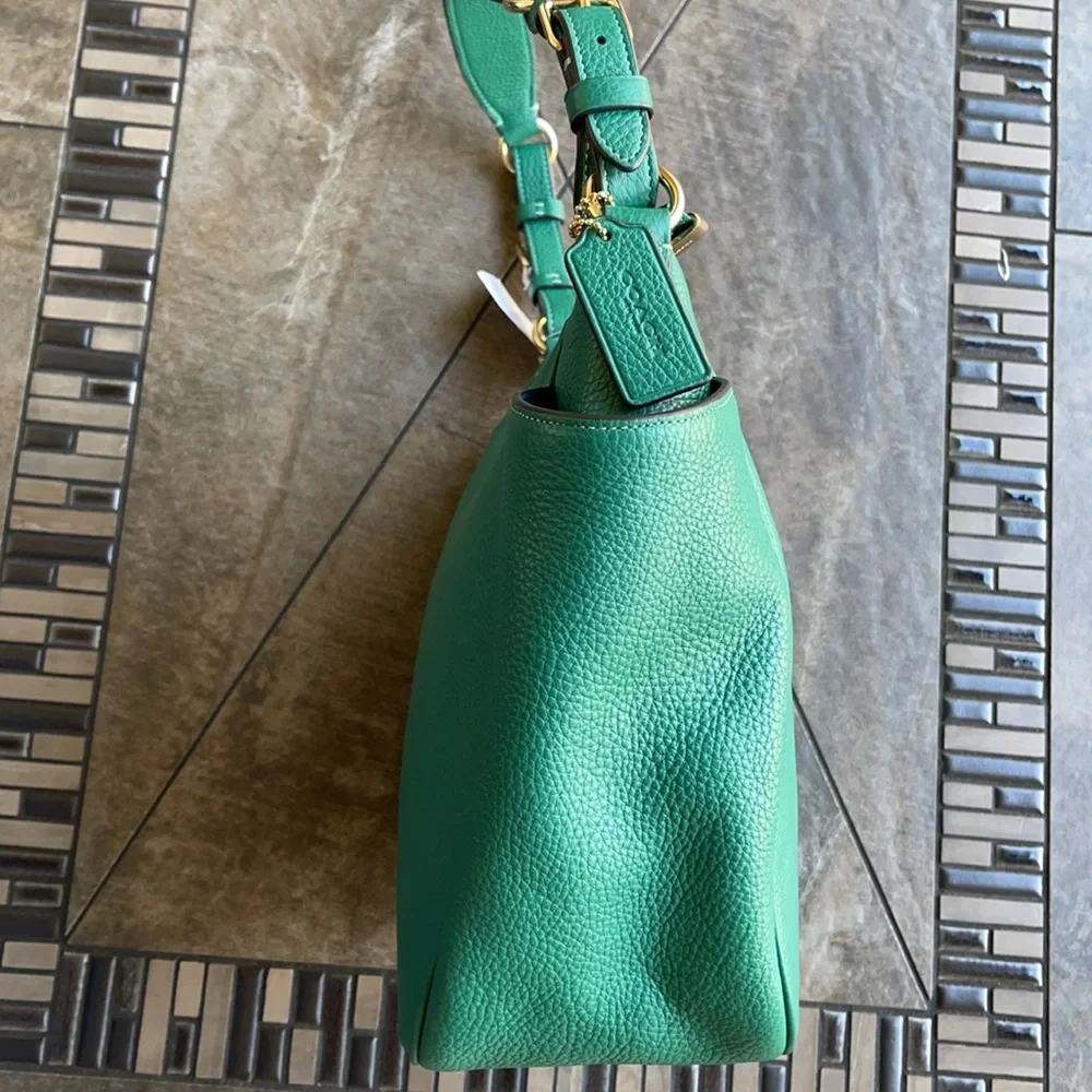 COACH Rori Shoulder Bag COLOR: Gold/Bright Jade - Picture 5 of 16
